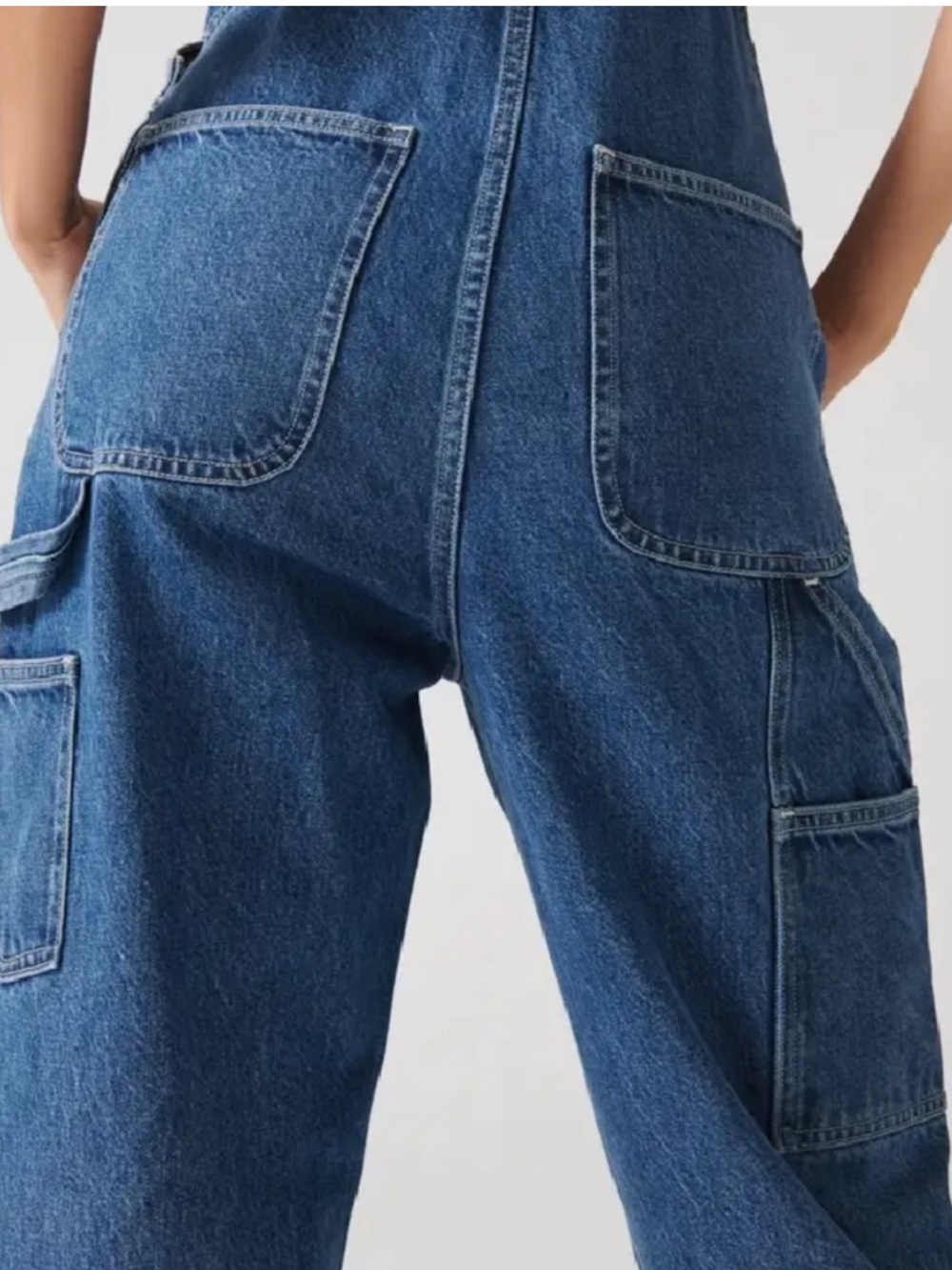 Sunday Best Overheard Denim Overalls Size XS Utility Workwear Streetwear Casual - Picture 5 of 11